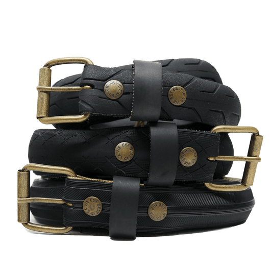 Ceinture Belt Vélo Noire Fine