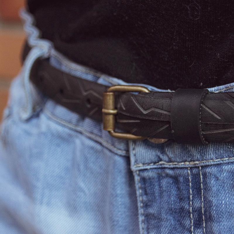 Belt Vélo Noire Fine - LA VIE EST BELT